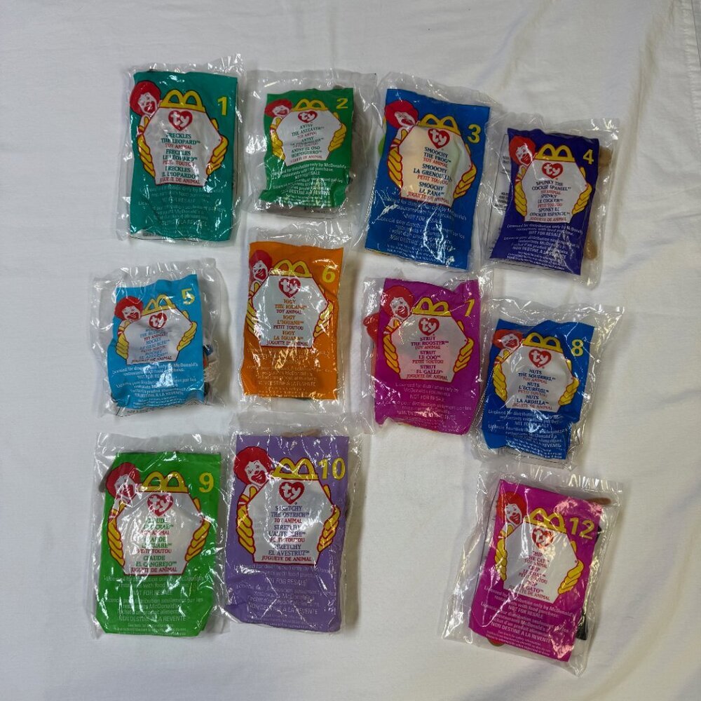 McDonald's Ty Beanie Babies 1999 Set of 11 New in Package